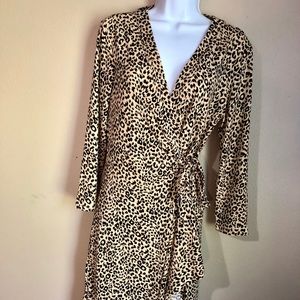 BCBG Max Azria Leopard Print Wrap Dress